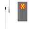 Safetywhips Warning Whip Heavy Duty Whip with Flag, White Whip, Orange Flag, Yellow Reflective X, 60 Length W05NP-X - alternate 2