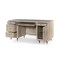 Homeroots 64" Ivory and Silver Solid Wood Executive Desk With Five Drawers 489190 - alternate 6