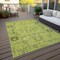 Homeroots 9' X 12' Artichoke Green And Fern Green Oriental Washable Indoor Outdoor Area Rug  582054 - alternate 9