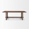 Homeroots 84" Brown Solid Wood Trestle Base Dining Table 604015 - alternate 1
