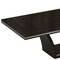 Homeroots 98" Dark Brown Solid Wood Self-Storing Leaf Pedestal Base Dining Table 343994 - alternate 6