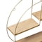 Vintiquewise Elegant 3-Tier Decorative Floating Geometric Arc Wall Shelf - Semi-Circular Metal and Wood QI004691.3DG - alternate 10