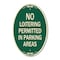 Signmission No Loitering Permitted in Parking Areas, 12 Inch X 18 Inch Architectural Oval, Heavy Gauge Aluminum A-OV-G-1218-23842 - alternate 1