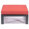 Leisuremod Chelsea Outdoor Patio Black Aluminum Ottomans With Red Cushions CSO30R2 - alternate 5