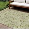 Homeroots 9' X 12' Artichoke Green Gray And Brown Floral Washable Indoor Outdoor Area Rug 597792 - alternate 1