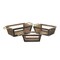 Homeroots Set of Three Dark Brown Solid Wood And Metal Crate, 3PK 487719 - alternate 8
