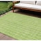 Homeroots 10' X 14' Lime Green And Ivory Striped Washable Indoor Outdoor Area Rug 595882 - alternate 1