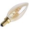 Satco 3.5 Watt C11 LED 2000K CCT Candelabra Base Clear Glass Amber Coil Filament Dimmable 120 Volt S14218 - alternate 6