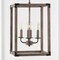 Jonathan Y Magnolia 12.13" 4-Light Adjustable Iron Rustic Farmhouse LED Pendant, Brown JYL7475A - alternate 16