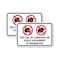 Signmission The Use Of Cameras Or Video Equipment Is Prohibited, 18'' X 24'' 2 Signs, Heavy Gauge Aluminum, 2PK A-1824-2PACK-2959 - alternate 1