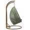 Leisuremod Beige Wicker Hanging 2 person Egg Swing Chair with Charcoal Blue Cushions ESCBG-57CBU - alternate 10