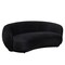 Leisuremod Faze Modern Curved Beige Velvet 3-Seater Sofa Couch, Fully Assembled FS75V-BL - alternate 1
