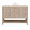 James Martin Vanities Breckenridge 48" Single Vanity, Whitewashed Oak, w/ 3 CM Tajnar Eclos Top 330-V48-WWO-3TJR - alternate 1