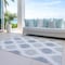 Homeroots 9' X 12' Sky Blue Ivory And Denim Blue Ikat Washable Indoor Outdoor Area Rug 589126 - alternate 9