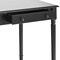 Homeroots 43" Black Fir Solid Wood Writing Desk With Two Drawers 402019 - alternate 6