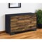 Homeroots 47" Walnut Black And Finish Manufactured Wood Six Drawer Double Dresser 490489 - alternate 6