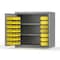 Strong Hold 14 GA Bin Cabinet with 2 Shelves - 36 In W. x 36 In. H x 24 In. D - 40 Yellow Bins 33-BS-242-40Y-L - alternate 3