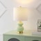 Jonathan Y Daphne 20 in. Contemporary Transitional Metal/Glass Ribbed Gourd LED Table Lamp, Mint Green/Brass Gol JYL1099F - alternate 9