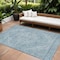 Homeroots 10' X 14' Sky Blue And Ivory Oriental Washable Indoor Outdoor Area Rug 603826 - alternate 1