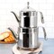 Korkmaz Nostaljia Midi Stainless Steel 0.9 Liter Tea Pot and 1.6 Liter Kettle Set A228 - alternate 6