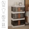 Home-Complete Set of 3 Collapsible Storage Bins 8.4 Gal Capacity Organizers with Lids, Double Doors, and Wheels ST-CLPBIN-LRG3 - alternate 6