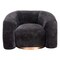 Homeroots 37" Black And Gold Faux Shearling And Upholstered Arm Chair 572301 - alternate 9