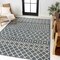 Jonathan Y Zana Modern Geometric Moroccan Reversible Machine-Washable Navy/Cream 5 ft. x 8 ft. Area Rug SVH110A-5 - alternate 8