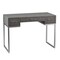 Homeroots Modern Gray and Silver Faux Snakeskin Desk 402070 - alternate 1