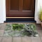 Homeroots 2' X 3' Green Abstract Washable Non Skid Indoor Outdoor Area Rug 559451 - alternate 7