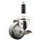 Service Caster 3 Inch 316SS Thermoplastic Rubber Swivel 7/8 Inch Expanding Stem Caster Brake SCC-SS316EX20S314-TPRB-TLB-78 - alternate 1