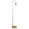 Homeroots 62" Brass Arched Floor Lamp With Clear Transparent Glass Shade 523461 - alternate 1