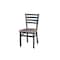 Bfm Seating Lima Ladder Back Chair - Chestnut Relic Seat - Steel Frame - Sand Black Finish 2160CCSR-SB - alternate 1