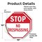 Signmission Stop No Trespassing, 10 inch X 10 inch, Vinyl Decal, 2PK OC-D-2PACK-10-265 - alternate 4