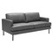 Homeroots 72" Gray Faux Leather Sofa 396467 - alternate 8