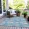 Homeroots 3' X 5' Sky Blue Gray And Ivory Polka Dot Washable Indoor Outdoor Area Rug 594280 - alternate 9