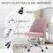 Yssoa Simple Deluxe Armless Office Desk Chair, Modern Cute Swivel Vanity Chair Comfy Home Office Chairs w 3A88HKCHAIROFFICEPNK01 - alternate 7