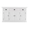 Homeroots 57in White Solid Wood Three Drawer Sideboard 388224 - alternate 1