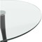 Leisuremod Bristol Modern Round Dining Table with Glass Top and Iron Pedestal Base BTBL-27CL - alternate 8