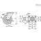 Elesa 450111 Castors steel bracket Vulcanised rubber coating plate bracket, brake 450111 - alternate 2