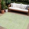 Homeroots 9' X 12' Lime Green Gray And Ivory Geometric Washable Indoor Outdoor Area Rug 594567 - alternate 1