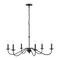 Jonathan Y Wicklow 34.75" 6-Light Bohemian Farmhouse Iron LED Chandelier, Black JYL7559B - alternate 1