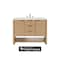 James Martin Vanities Solene 48 in. Single Vanity, Seaside Oak, w/ 3 CM Ethereal Noctis Silestone Top D225-V48-SSO-FENC - alternate 1