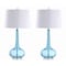 Jonathan Y Bette 28.5" Glass Teardrop LED Table Lamp, Aqua, 2PK JYL1079B-SET2 - alternate 11