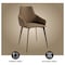 Leisuremod Sonnet Modern Dining Chair in Light Brown Fabric and Iron Legs SC51LBR - alternate 10