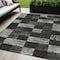Homeroots 5' X 8' Black And Gray Geometric Washable Indoor Outdoor Area Rug 604852 - alternate 1