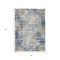Homeroots 3' X 5' Navy Blue And Beige Geometric Washable Indoor Outdoor Area Rug 632005 - alternate 9