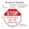 Signmission Stop Drivers Must Wait for Inspecti, 10 Inch X 10 Inch, Aluminum Metal Signs OC-A-10-253 - alternate 6
