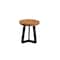 Homeroots 24" Brown and Black Solid Wood And Iron Round Cross Legs End Table 661260 - alternate 7