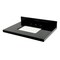 Kingston Brass 30" x 22" Black Granite Vanity Top with Rectangular Sink, 8" Faucet Drillings, Black/White KVPK3022K38SQ - alternate 1