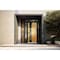 Vdomdoors Aluminum Door Cynex 6116 Black Entry Steel Metal Modern Painted W14+36+14xH80+14 Right Inswing CYNEX6116EXD-OAK-W14+36+14xH80+14-RH-I - alternate 6